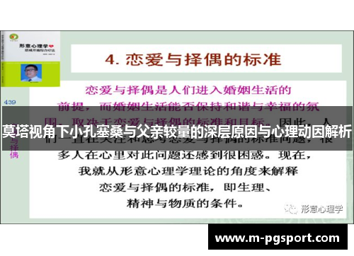 莫塔视角下小孔塞桑与父亲较量的深层原因与心理动因解析